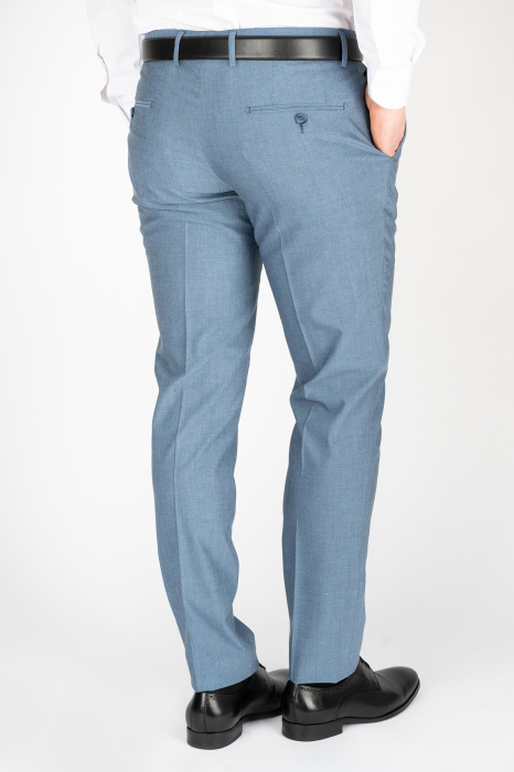 Pantaloni barbati stofa slim albastru-stone [2]