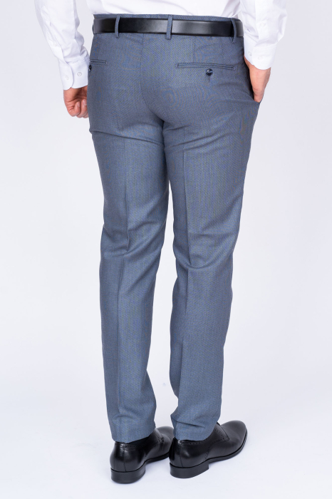 Pantaloni barbati stofa slim bleu [3]