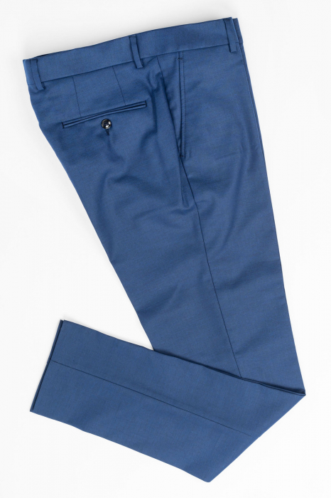Pantaloni barbati stofa slim bleumarin [3]