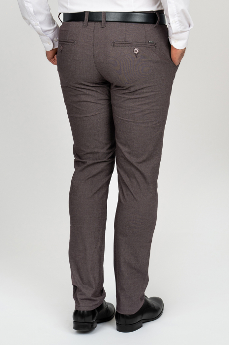 Pantaloni chino barbati slim fit bej-pepit [2]