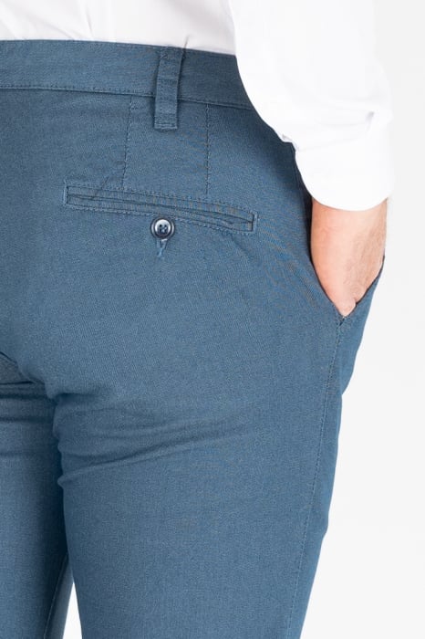 Pantaloni chino casual regular albastri [2]