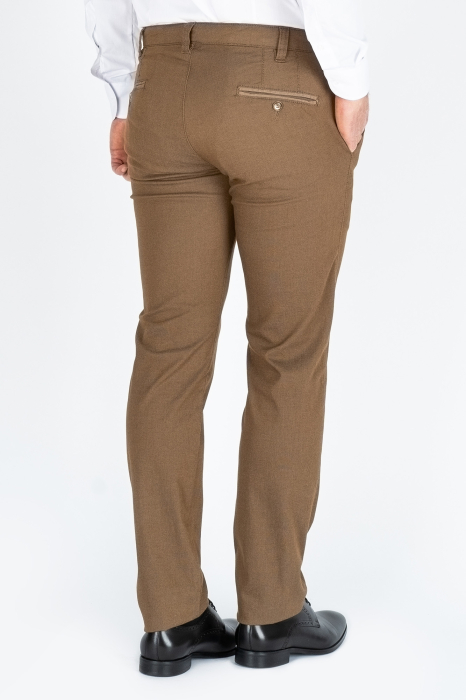 Pantaloni chino casual regular maro [3]