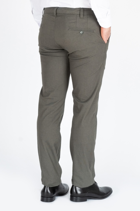 Pantaloni chino casual regular olive [3]