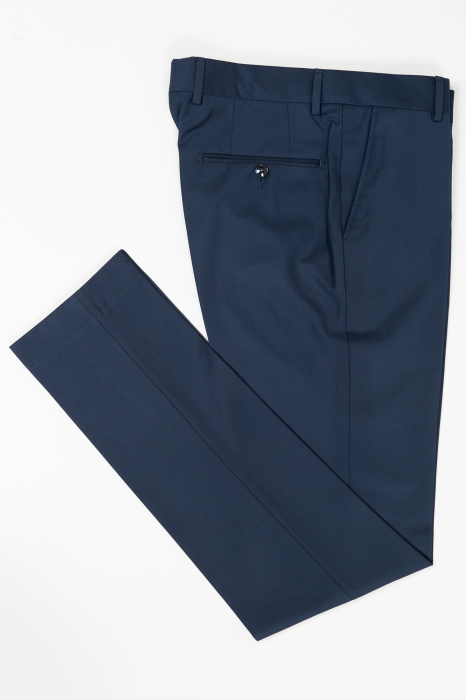 Pantaloni din stofa bleumarin slim [2]