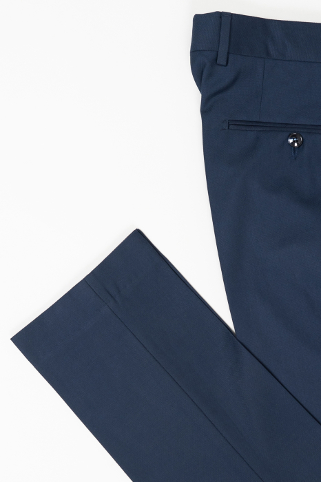 Pantaloni din stofa bleumarin slim [3]