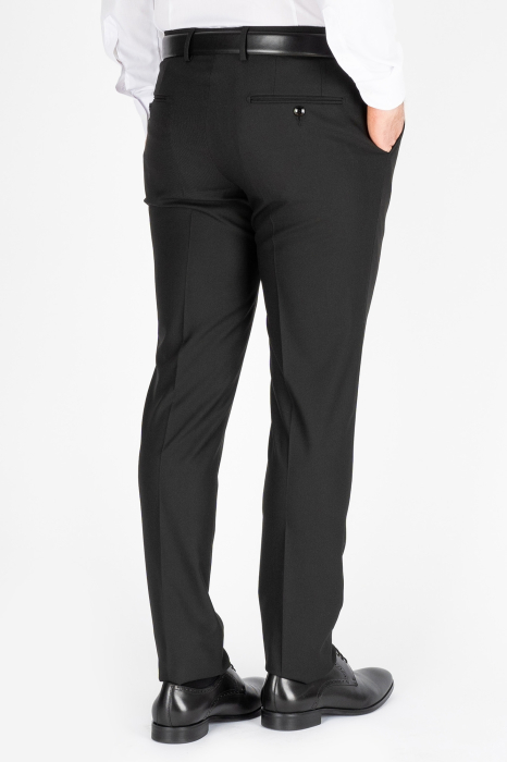 Pantaloni din stofa negri slim [3]