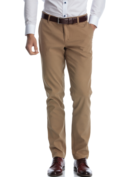 Pantaloni slim fit bej casual [2]