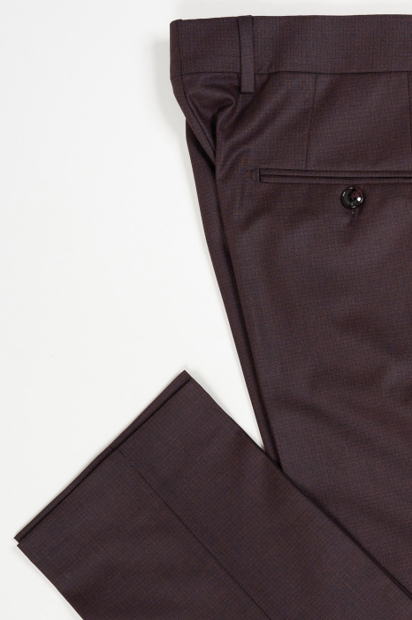 Pantaloni visinii din stofa slim fit [3]