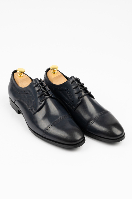 Pantofi barbati bleumarin eleganti Derby [3]