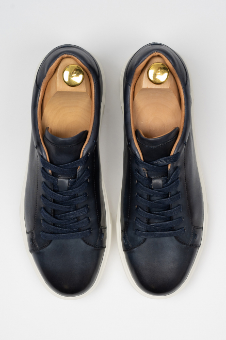 Pantofi barbati casual piele bleumarin  CONFORT [2]