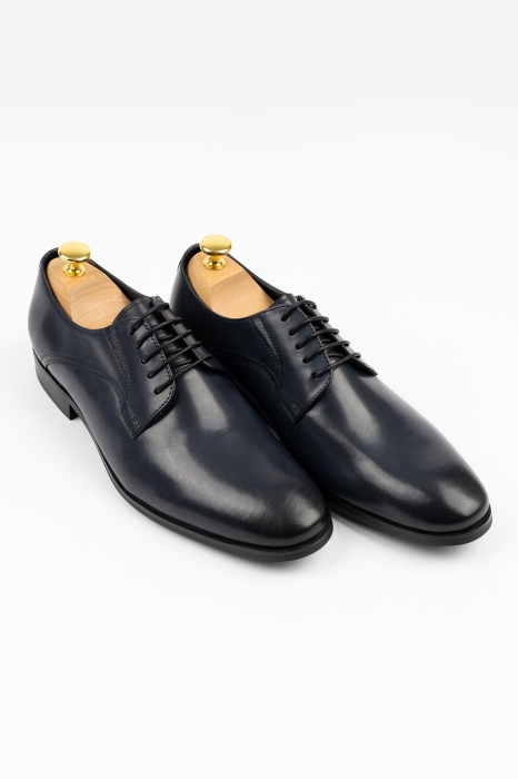 Pantofi barbati eleganti bleumarin piele [3]