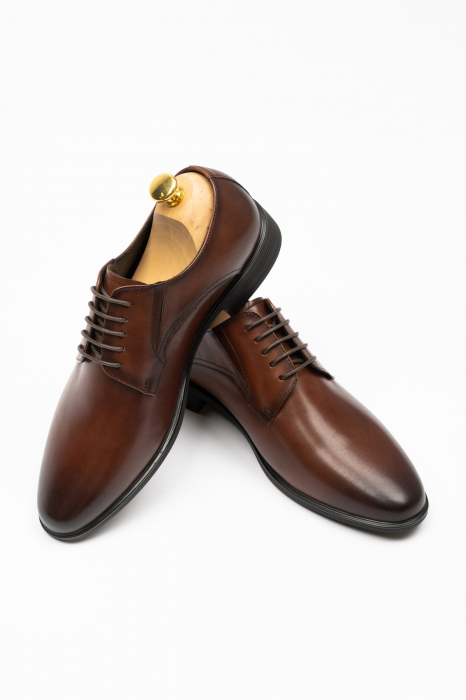 Pantofi barbati eleganti maro piele CONFORT [1]