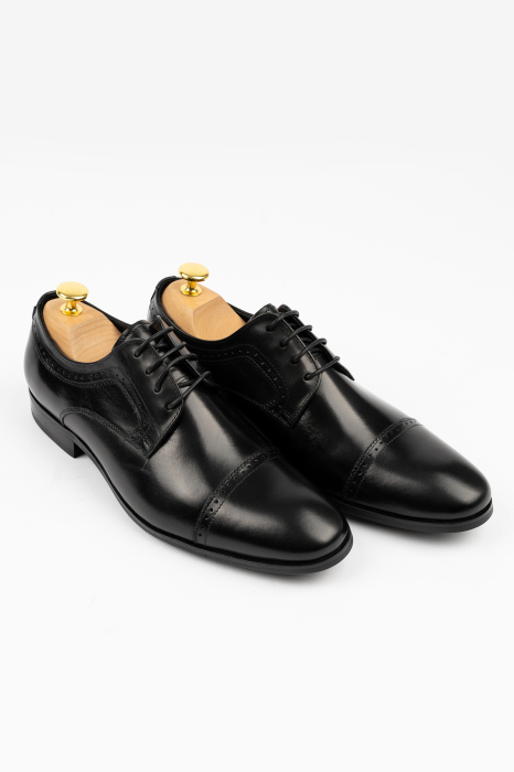 Pantofi barbati piele negri Derby [3]