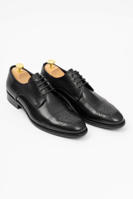 Pantofi barbati piele negru-brogue Derby [2]