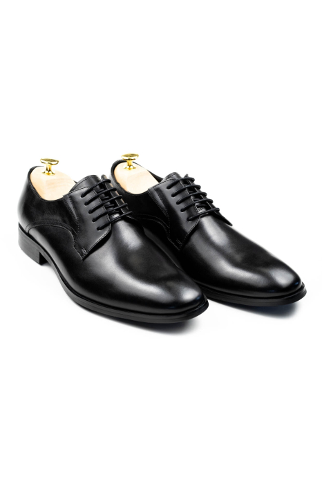 Pantofi piele barbati eleganti negri Derby [3]