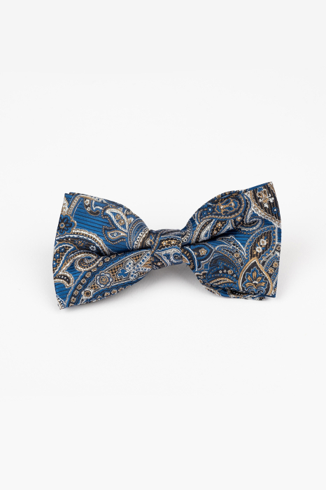 Papion albastru cu paisley bej [2]