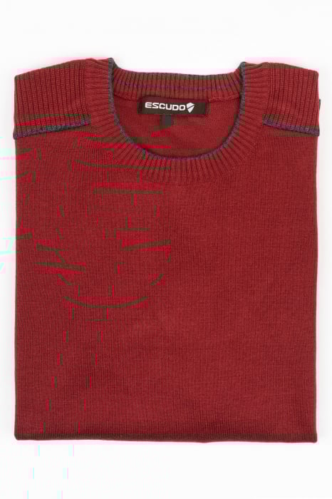Pulover barbati regular fit burgund-visiniu [2]