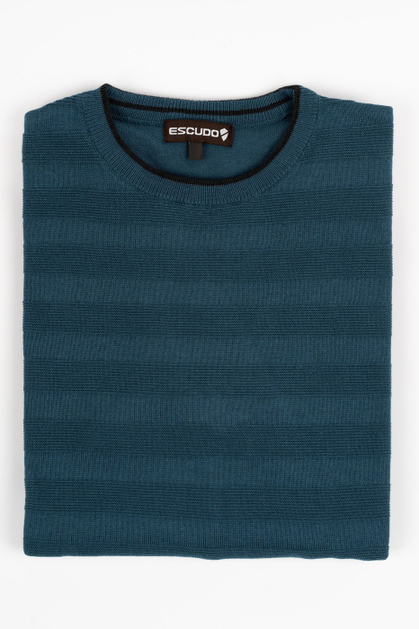 Pulover barbati regular fit petrol [2]