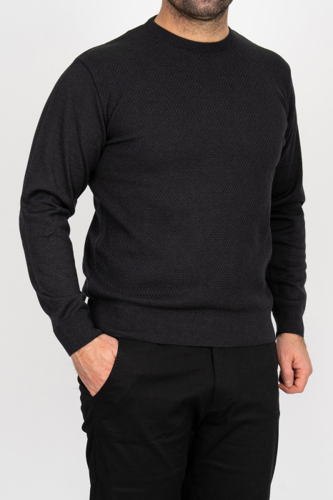 Pulover barbati regular fit  gri petrol [1]