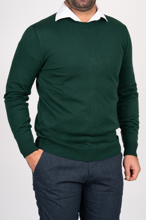 Pulover barbati slim fit verde [1]