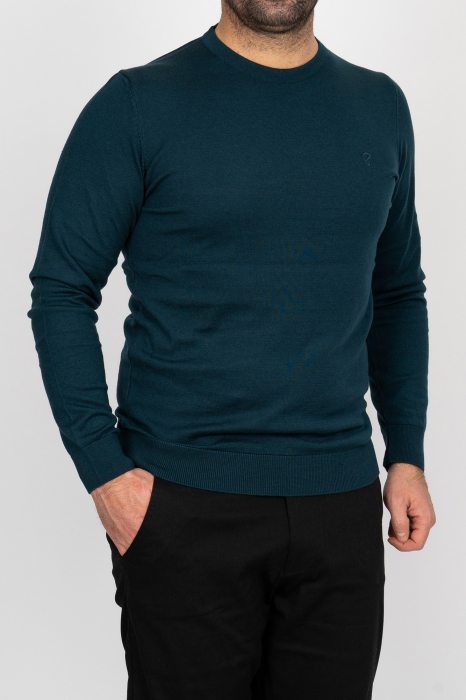 Pulover barbati slim fit petrol [1]