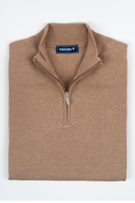 Pulover barbati slim fit camel [2]