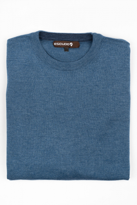 Pulover barbati slim fit indigo [2]