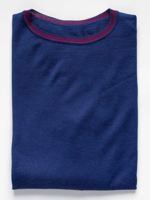 Pulover la baza gatului bleumarin slim fit [2]