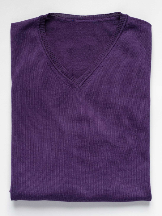 Pulover lana 100% slim mov  [2]