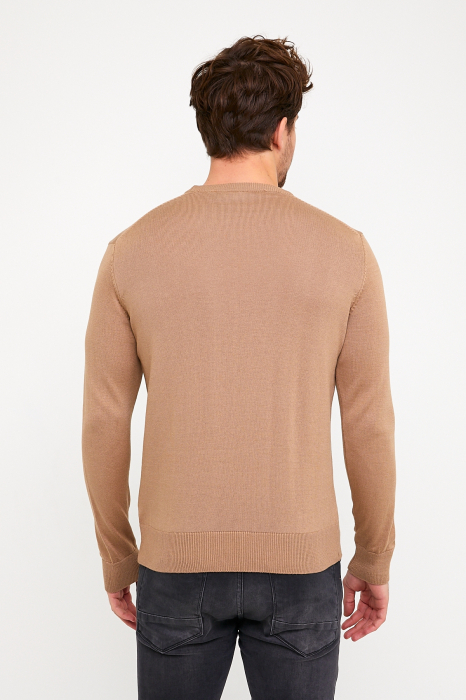 Pulover slim bej [4]