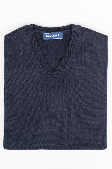 Pulover regular bleumarin cu anchior [3]