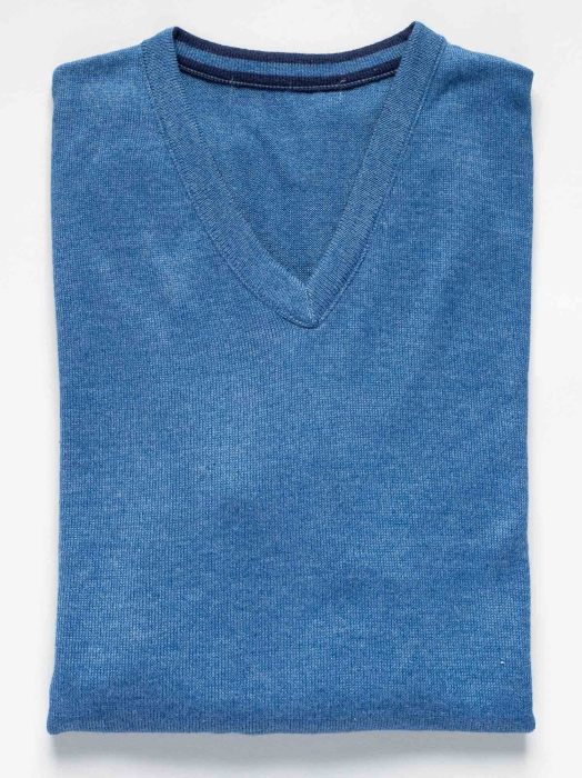 Pulover slim bluemarin jeans cu anchior [2]