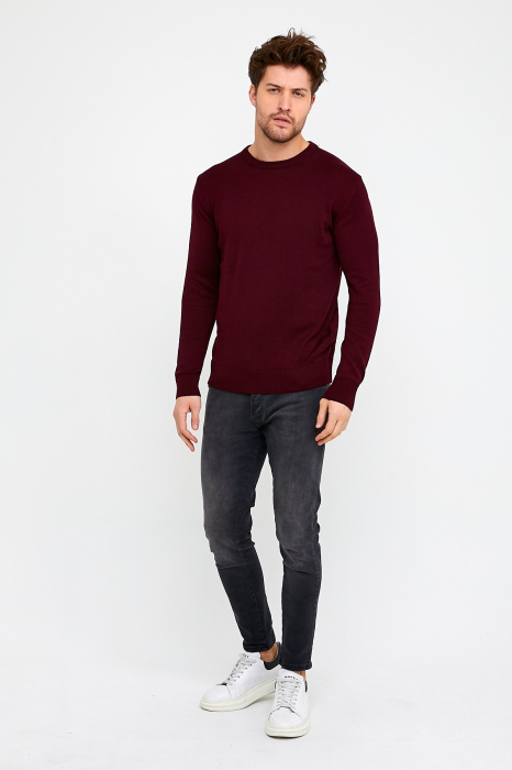 Pulover slim burgund-visiniu [3]
