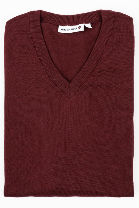 Pulover slim burgund-visiniu cu anchior [5]