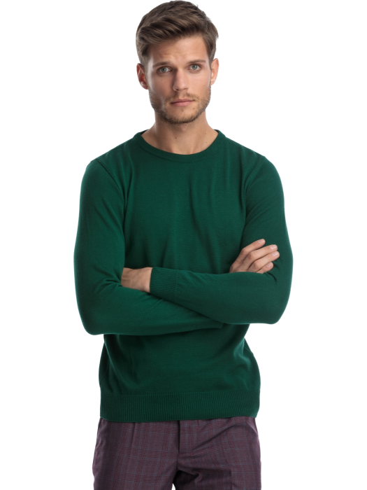 Pulover slim fit verde [3]
