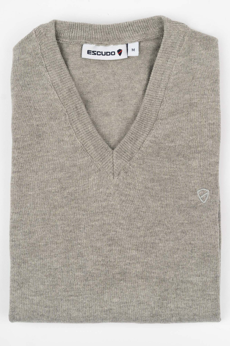 Pulover slim gri cu anchior [4]