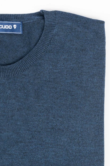 Pulover slim indigo [3]