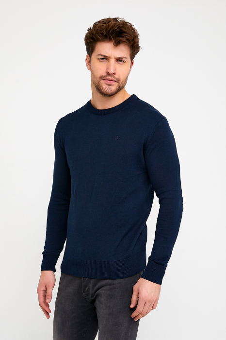 Pulover slim navy [4]