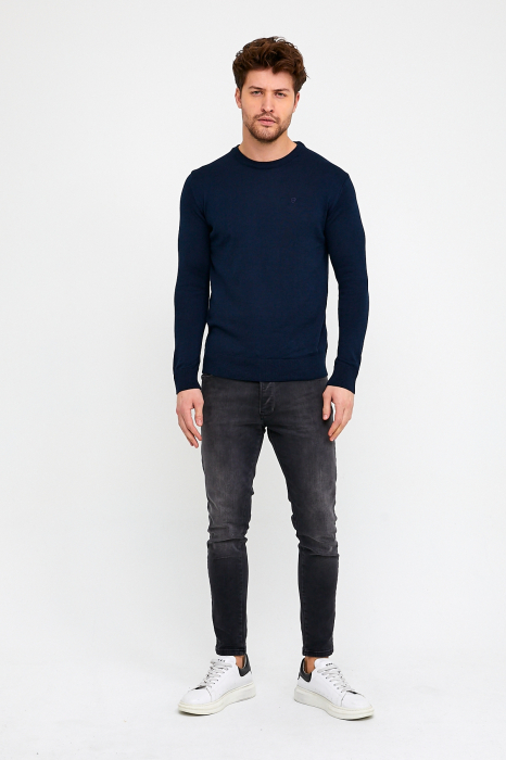 Pulover slim navy [2]