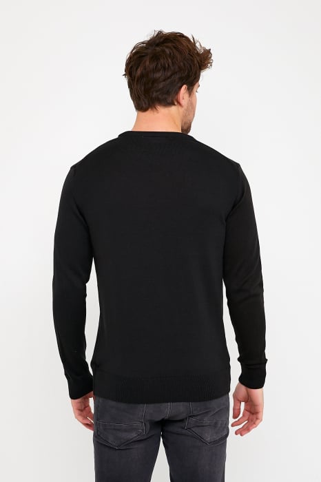 Pulover slim negru [5]