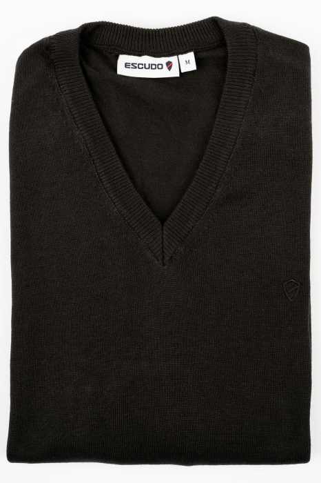 Pulover slim negru cu anchior [6]