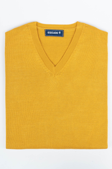 Pulover regular ocru cu anchior [3]