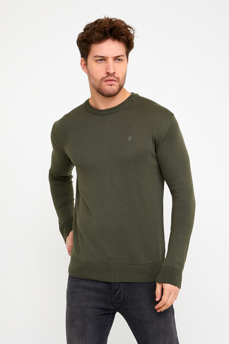 Pulover slim olive [3]