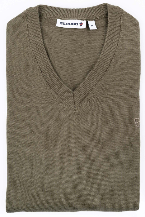 Pulover slim olive cu anchior [7]