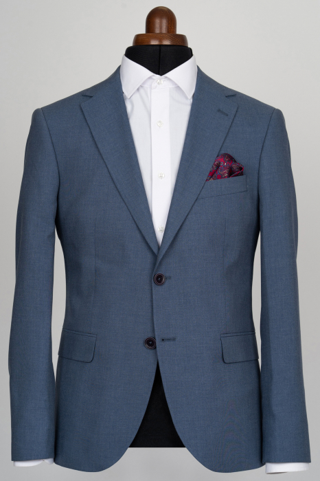 Sacou barbati albastru-jeans slim fit [1]