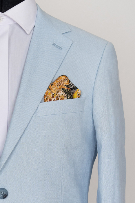 Sacou barbati slim fit bleu  100%IN [2]