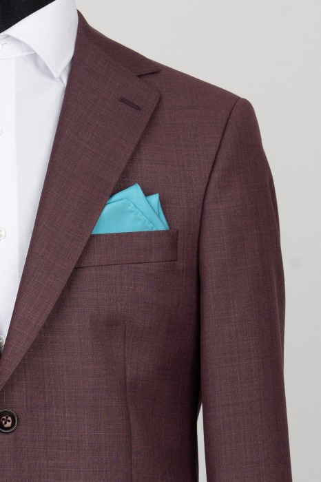 Sacou barbati slim fit visiniu-pepit [2]