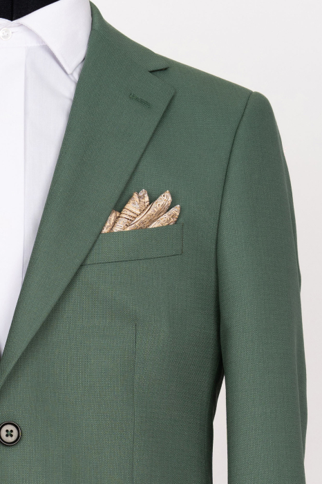 Sacou barbati slim fit verde - pepit [2]
