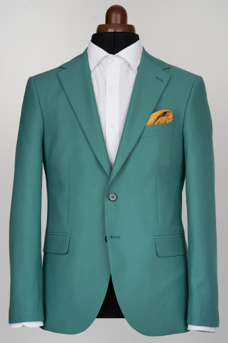 Sacou barbati slim fit turcoaz [1]