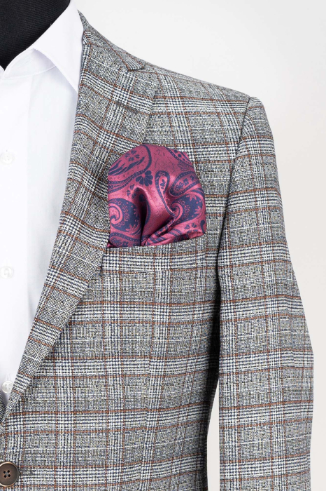 Sacou gri-caro slim [2]